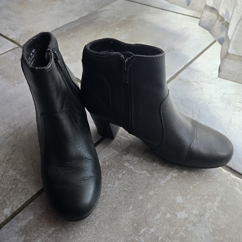 Clarks Black Ankle Booties